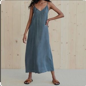 Jenni Kayne Rio Slip Dress in blue size large
